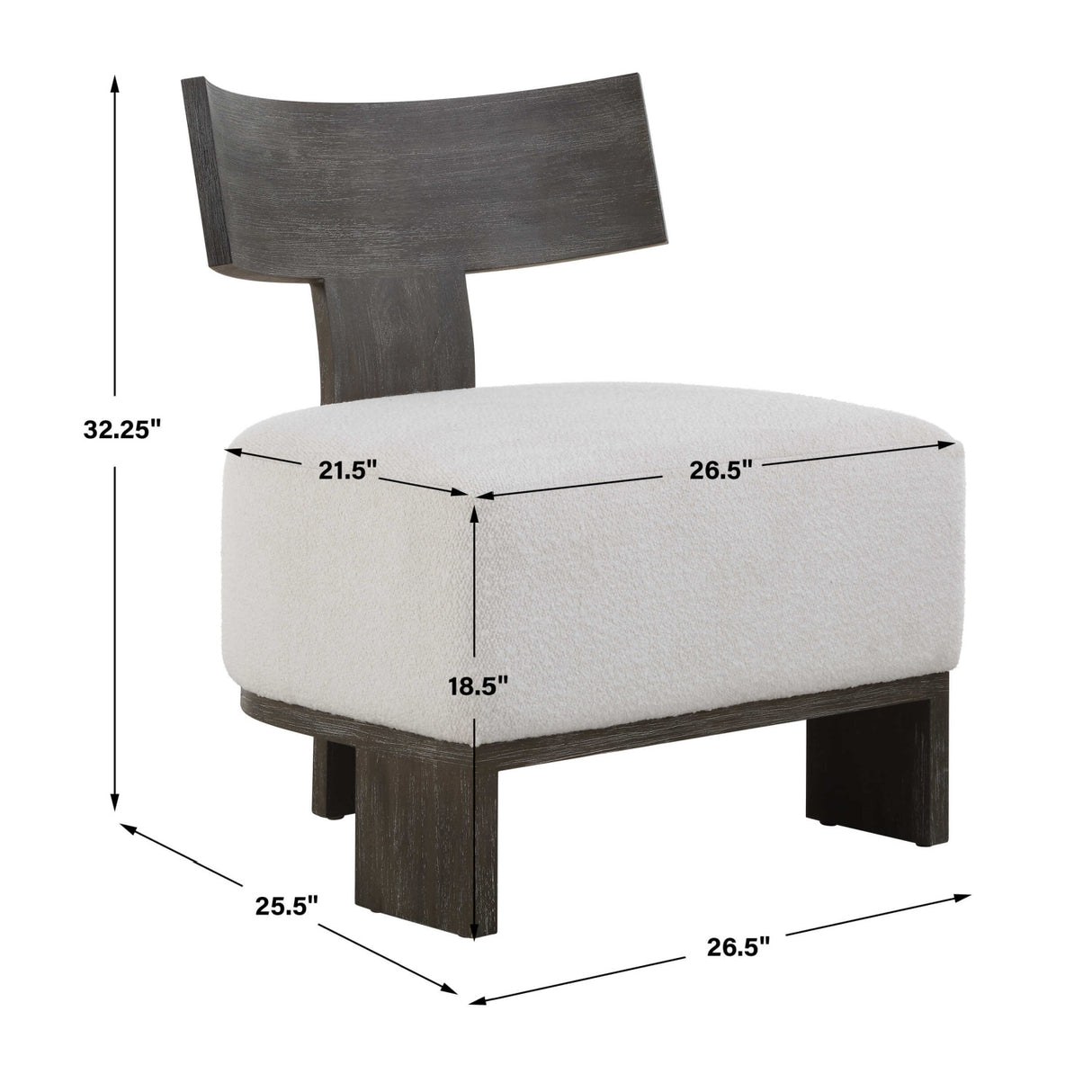 Solid Bent Wood Accent Chair | Oroa.com
