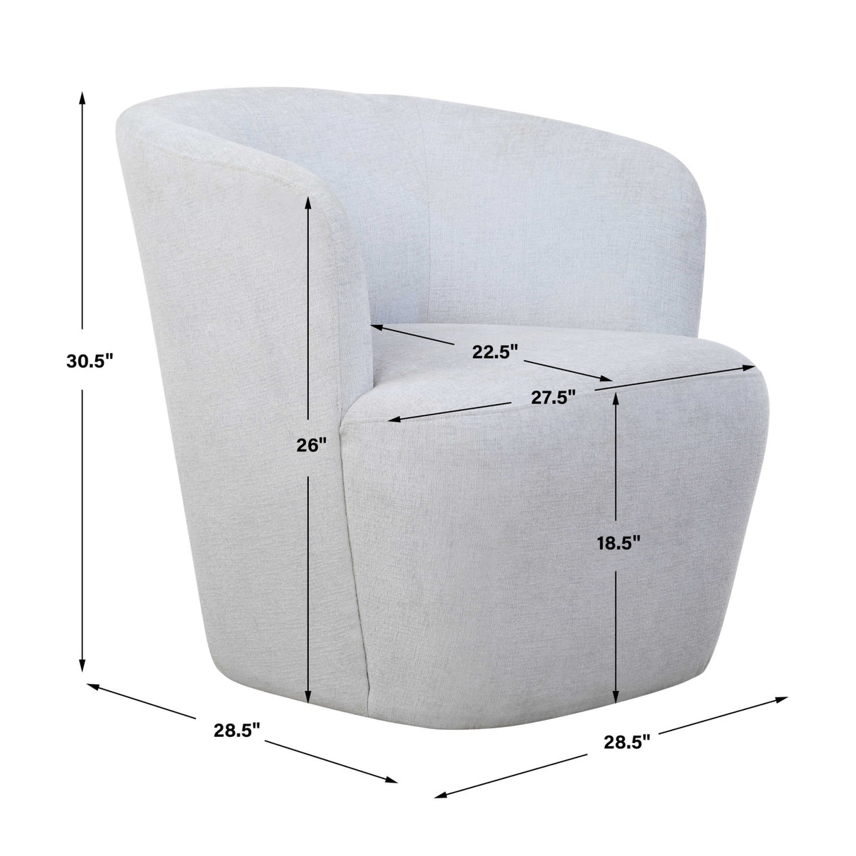 Barrel Style Swivel Chair | Oroa.com