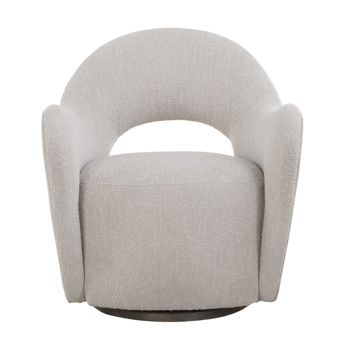 Beige Cutout-Back Swivel Chair | Oroa.com