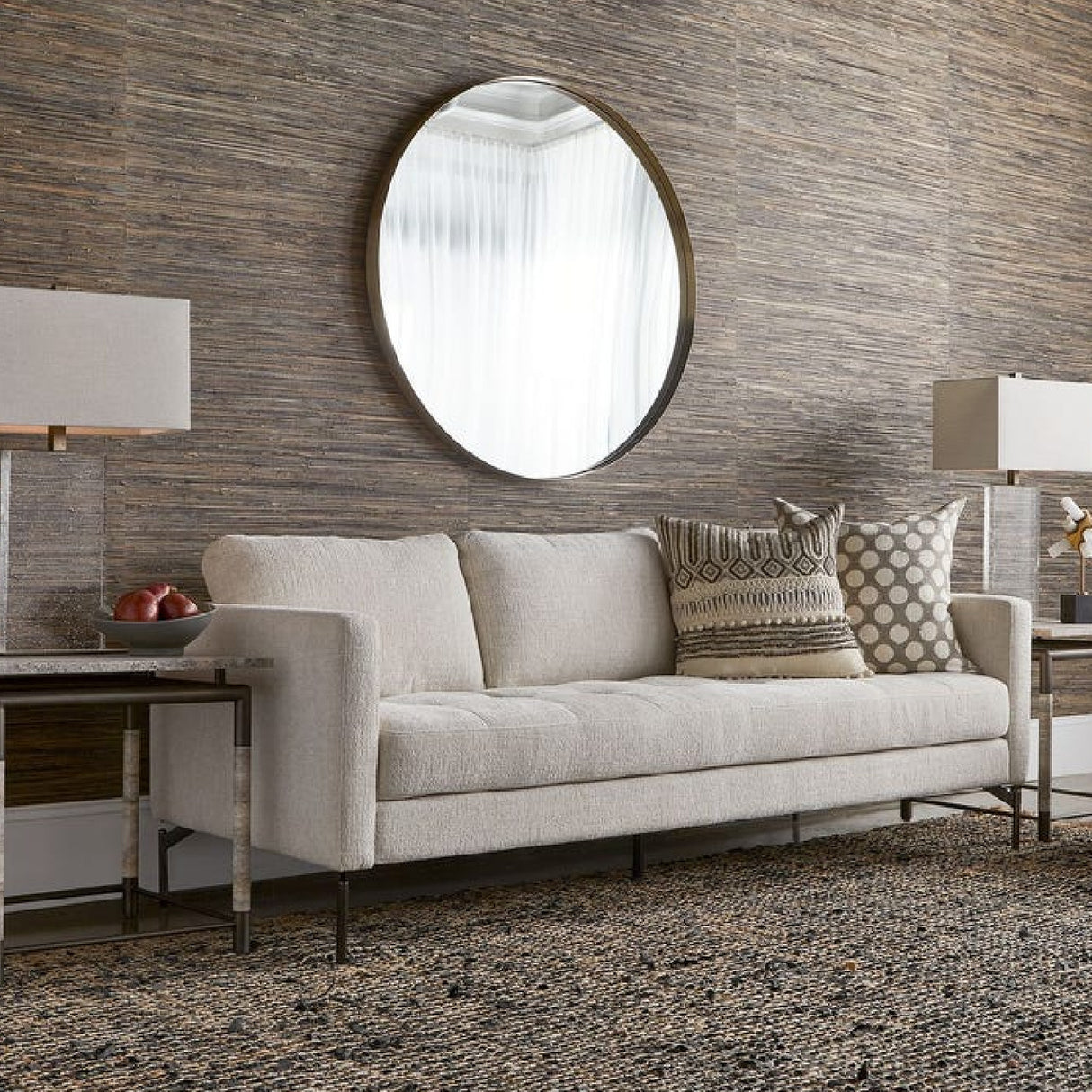 Beige Boucle Sofa | Oroa.com