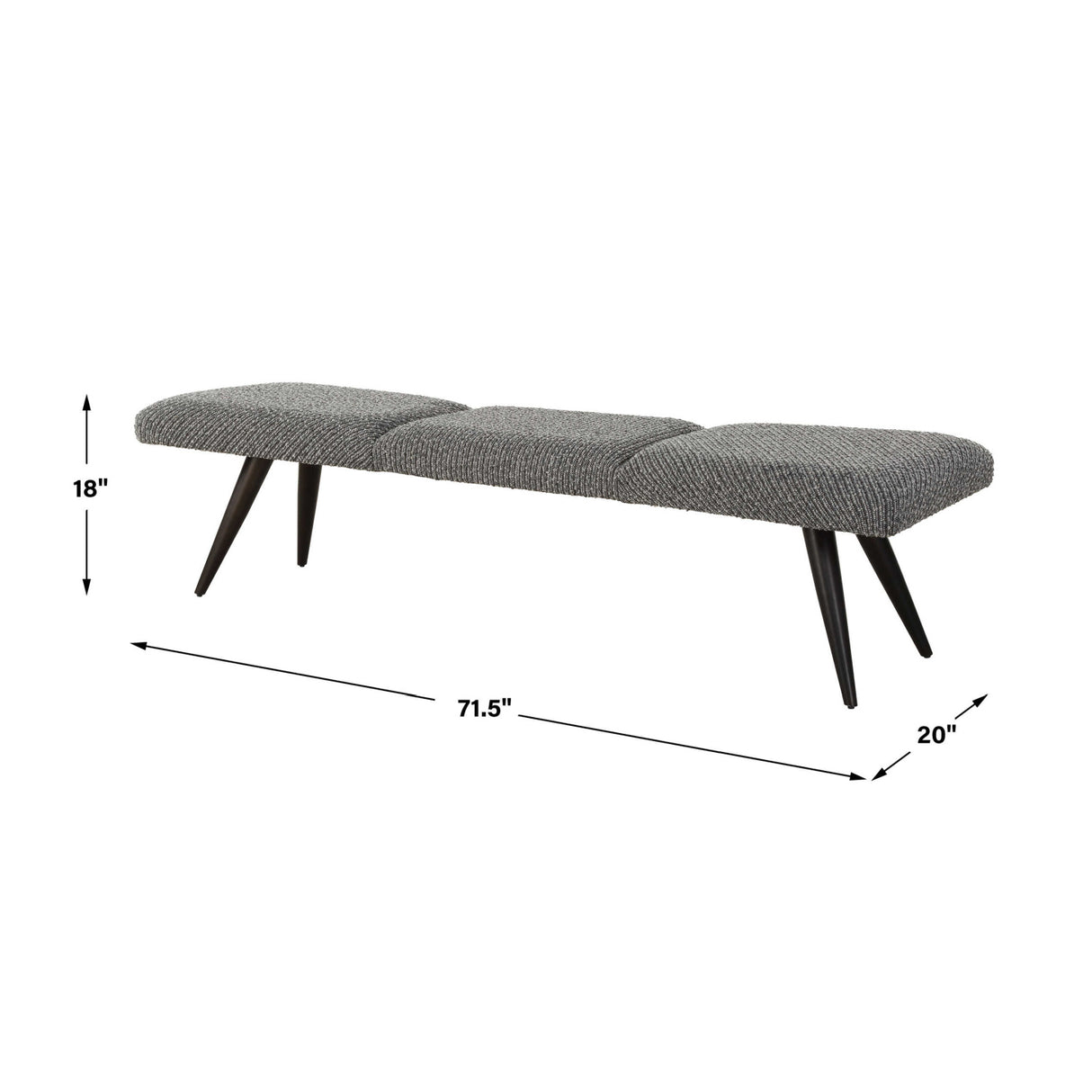 Gray Boucle Bench | Oroa.com