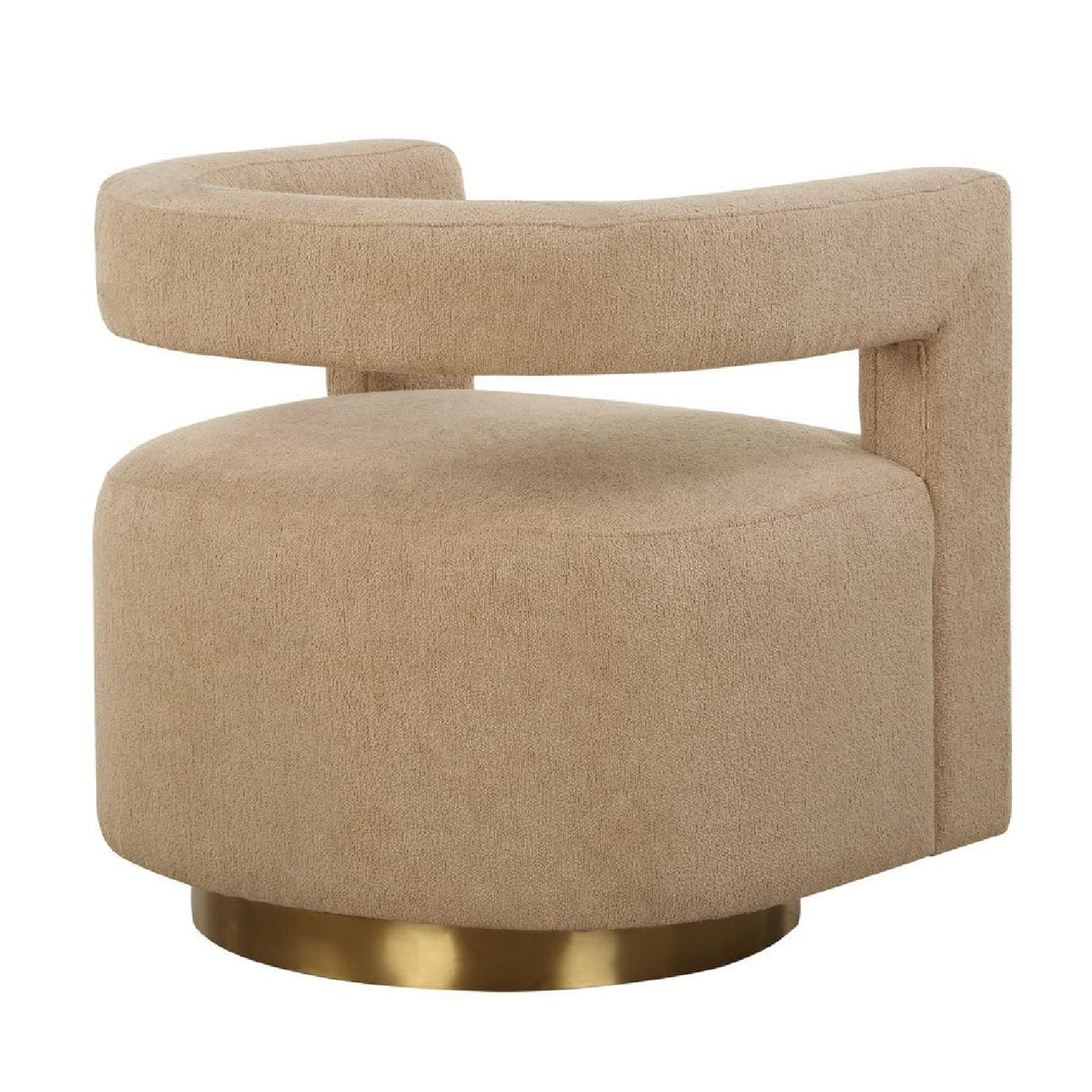 Beige Boucle Modern Swivel Chair | Oroa.com