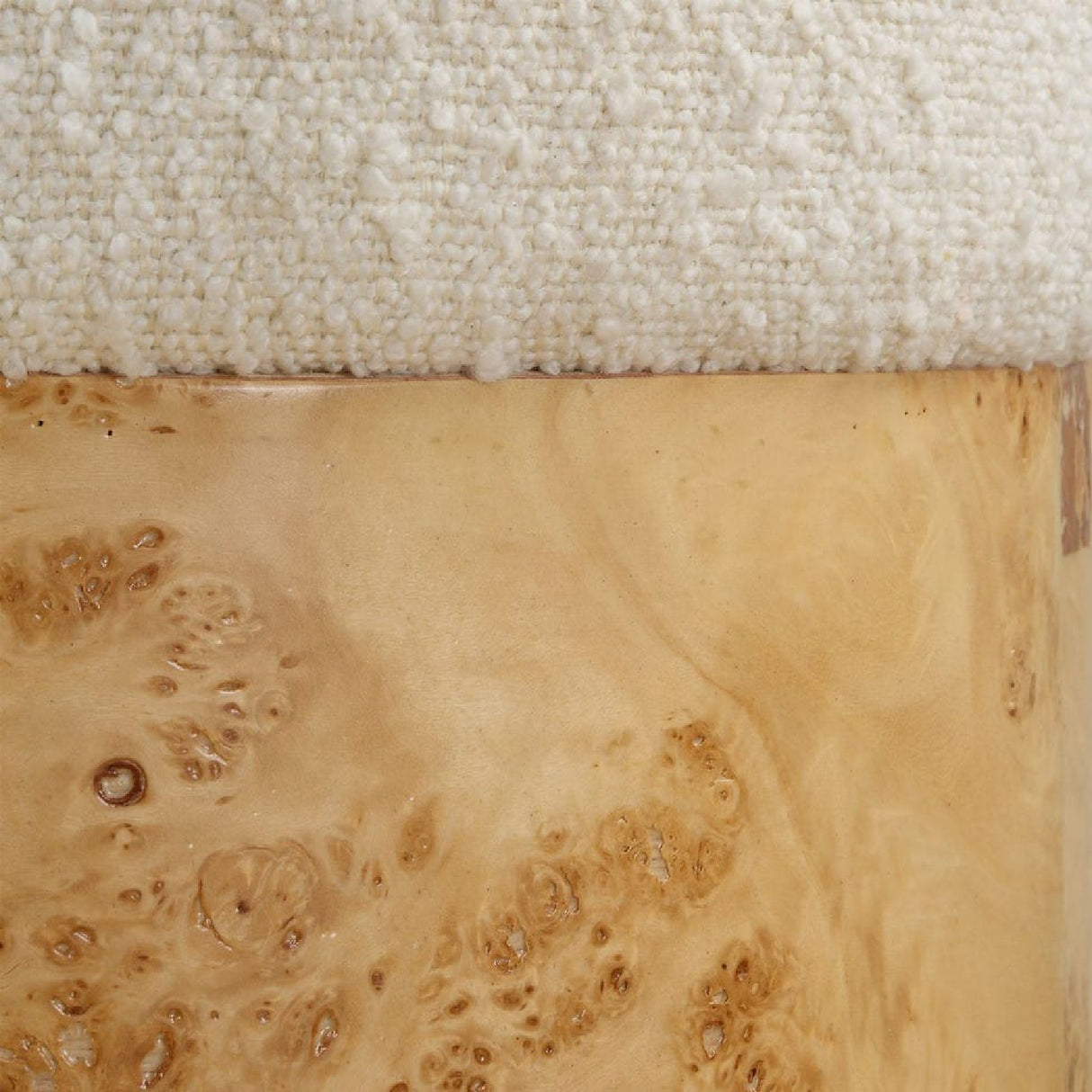 Poplar Burl Base Ottoman | Oroa.com