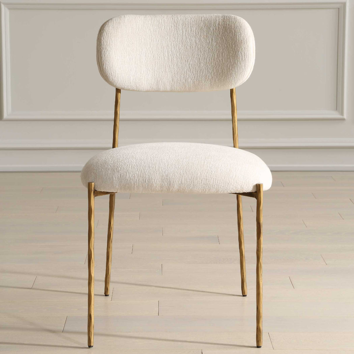 White Floating-Back Dining Chairs (2) | Oroa.com