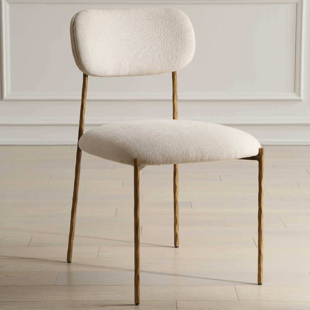 White Floating-Back Dining Chairs (2) | Oroa.com