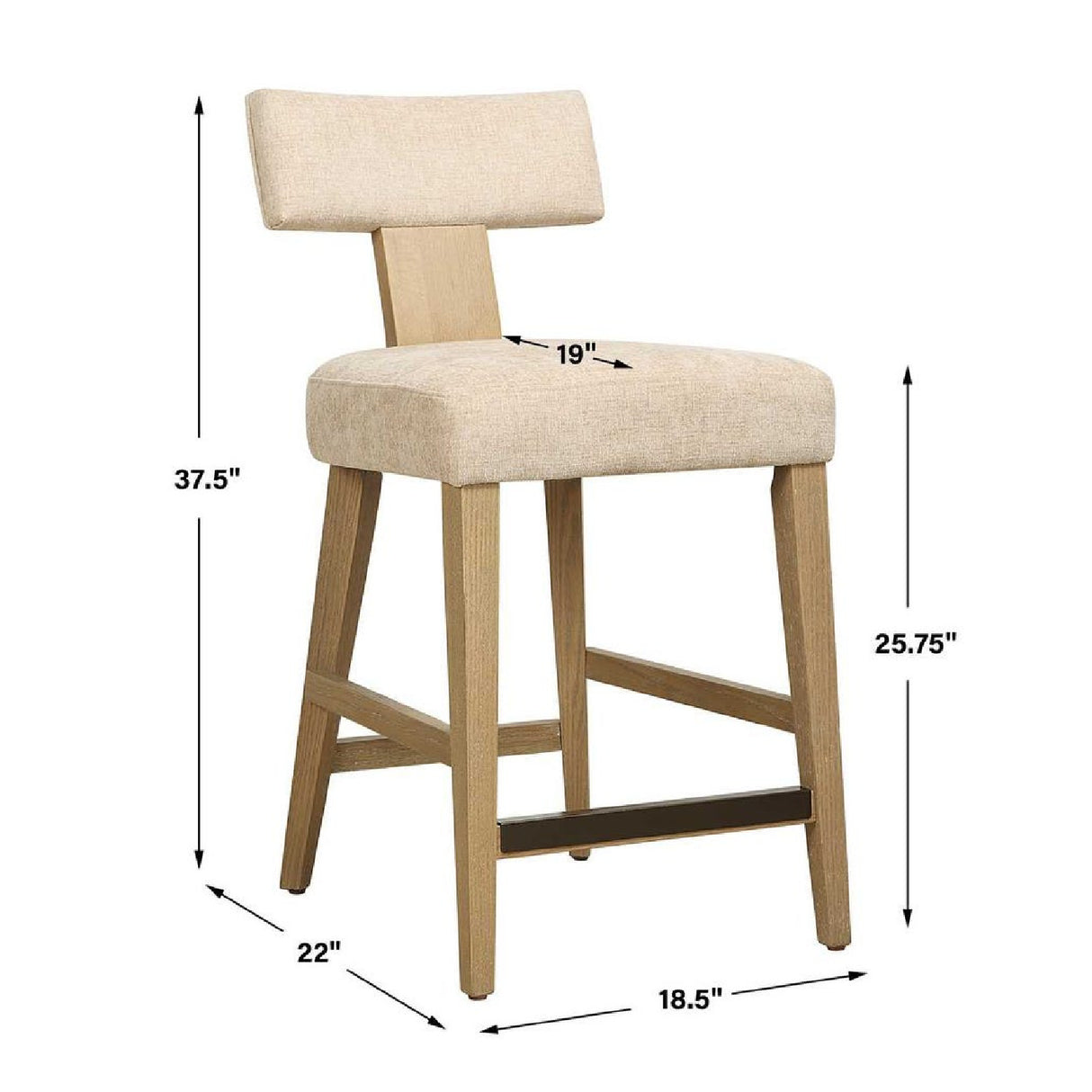 T-Shaped Back Counter Stool | Oroa.com