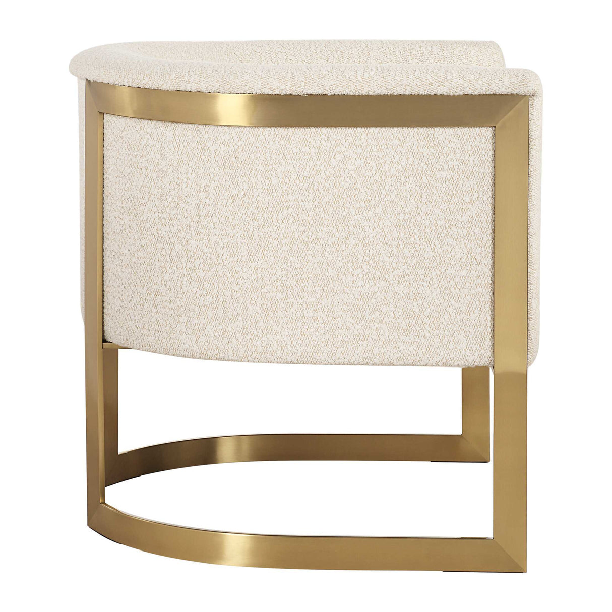 Tan Boucle Cantilevered Accent Chair | Oroa.com
