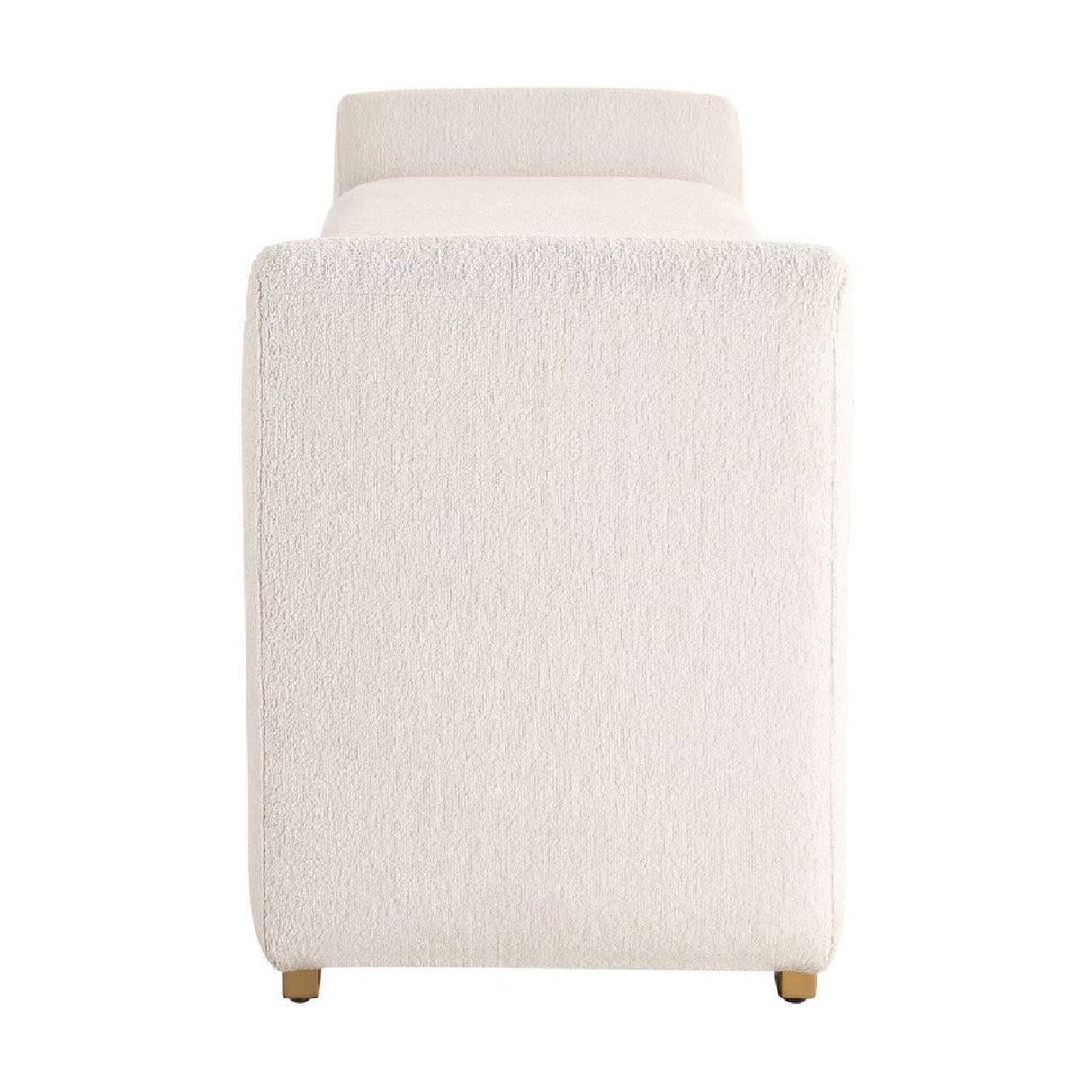 White Boucle Modern Bench | Oroa.com