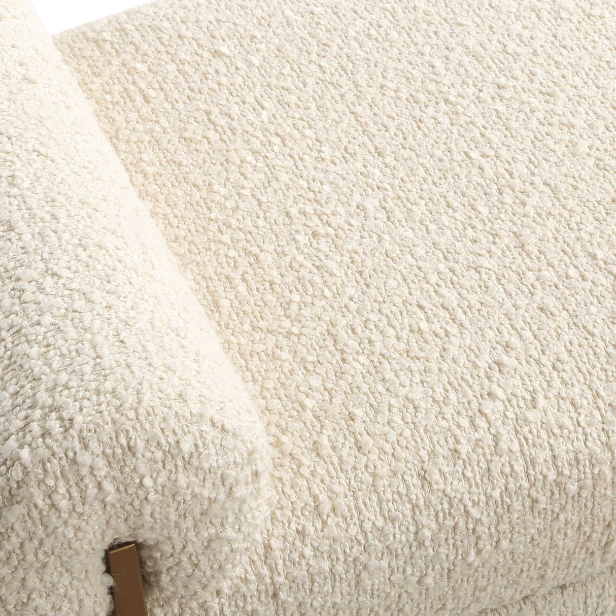 White Boucle Modern Bench | Oroa.com