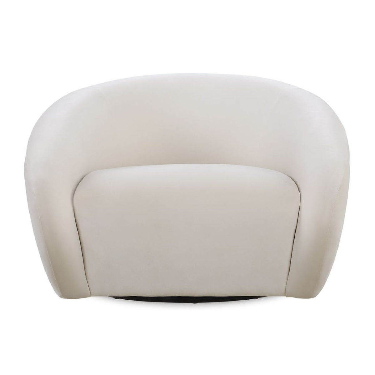 Curved-Back Velvet Swivel Chair | Oroa.com