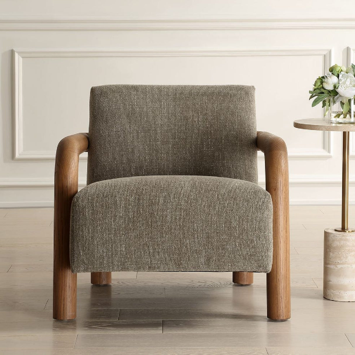 Green Chenille Accent Chair | Oroa.com