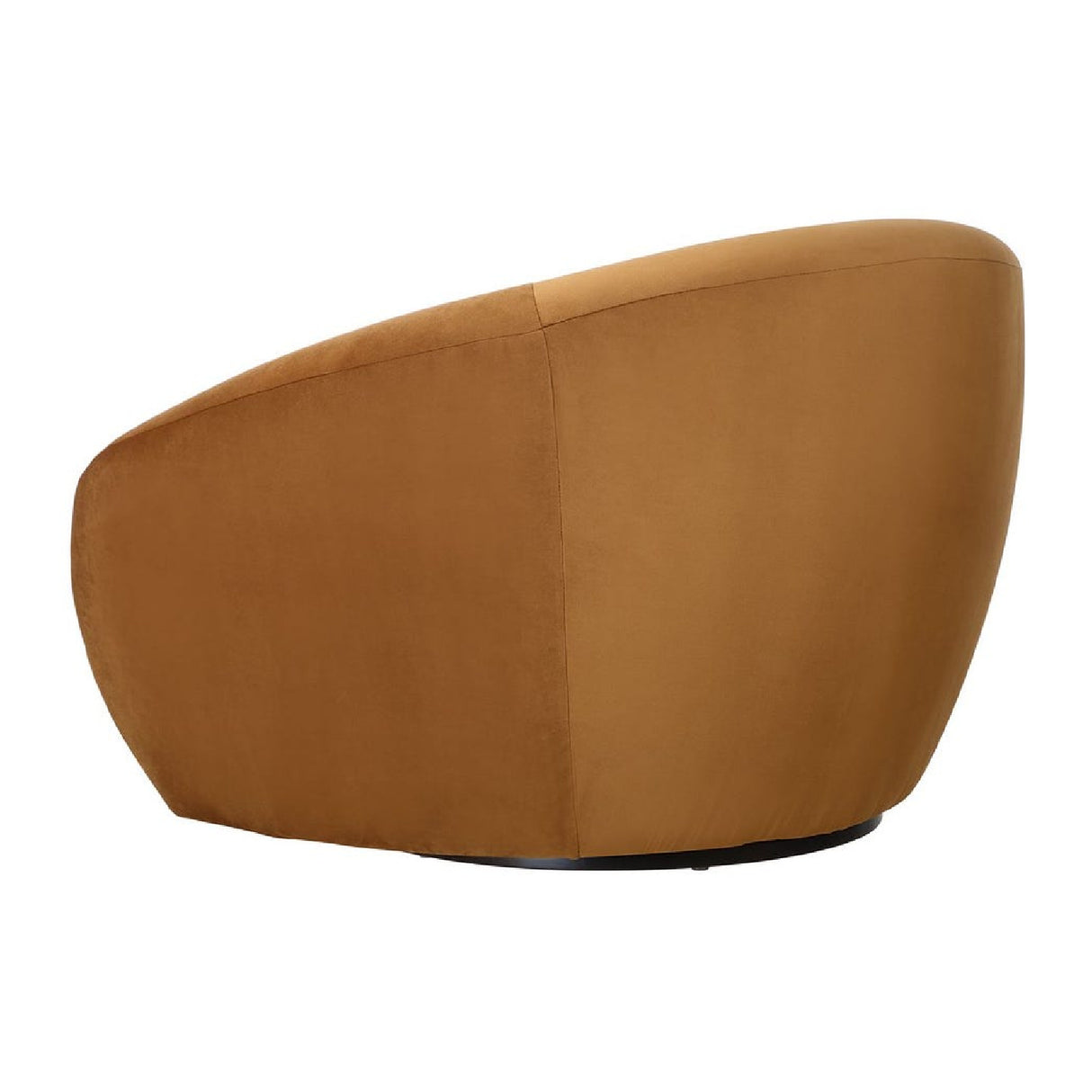 Curved-Back Velvet Swivel Chair | Oroa.com