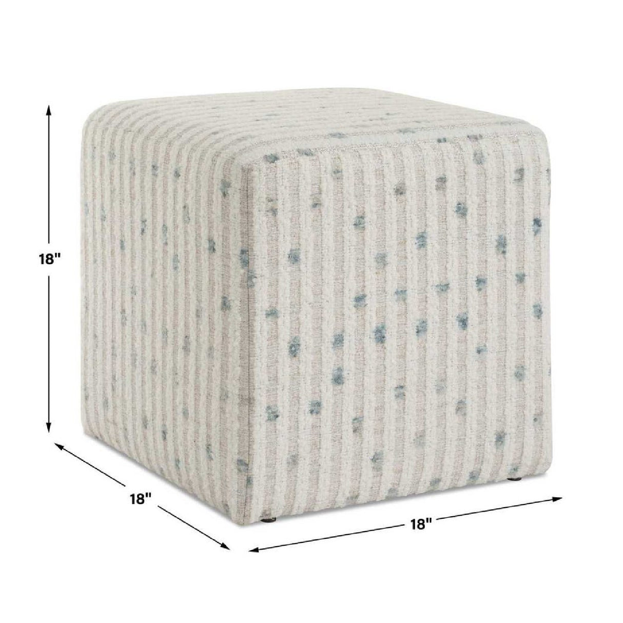 Chenille Cube Ottoman | Oroa.com