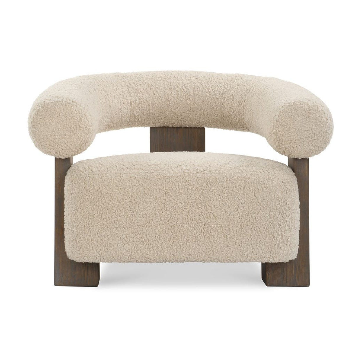 White Shearling T-Back Accent Chair | Oroa.com