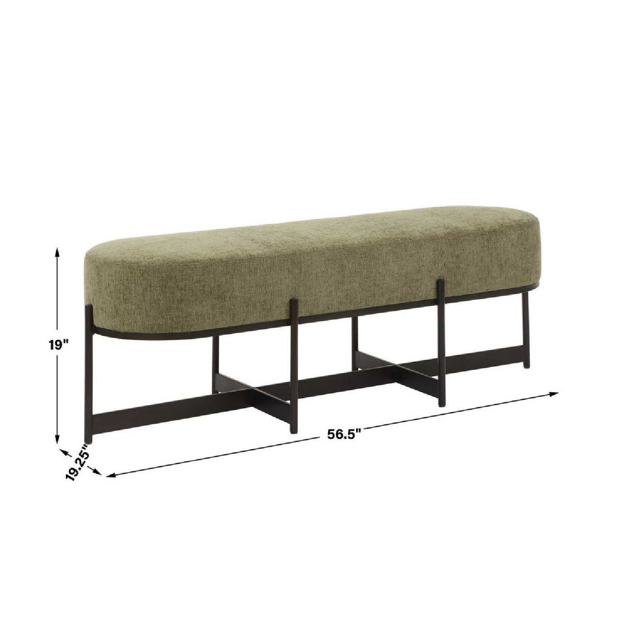 Green Upholstered Bench | Oroa.com