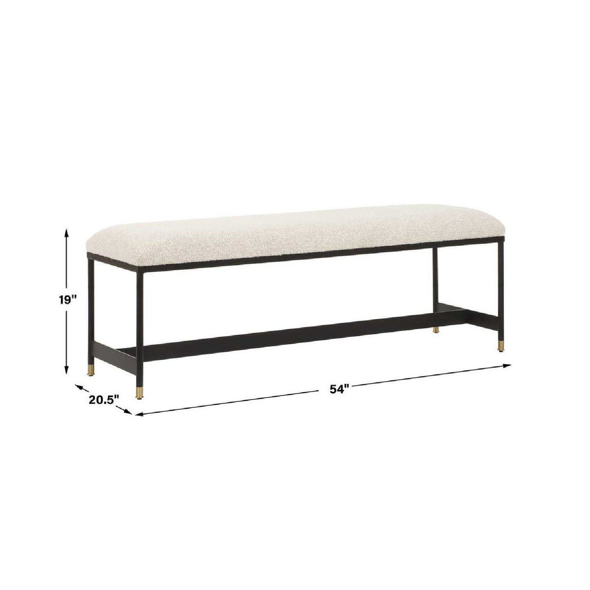 White Upholstered Bench | Oroa.com