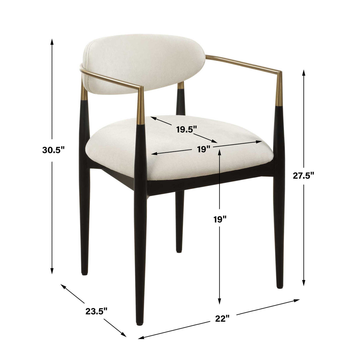 White Velvet Dining Chair | Oroa.com