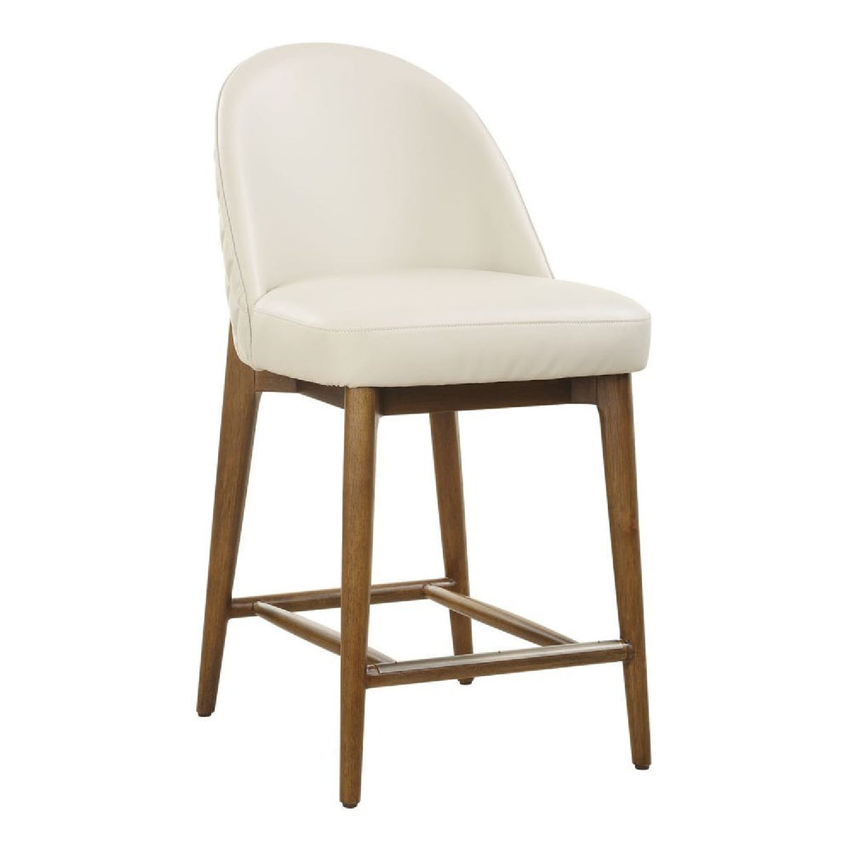 Cream Leather Inspired Counter Stool | Oroa.com