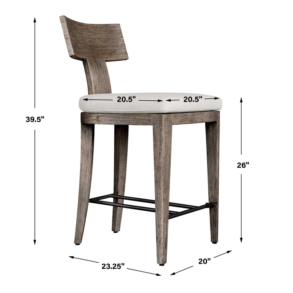 Mahogany T-Shaped Outdoor Counter Stool | Oroa.com