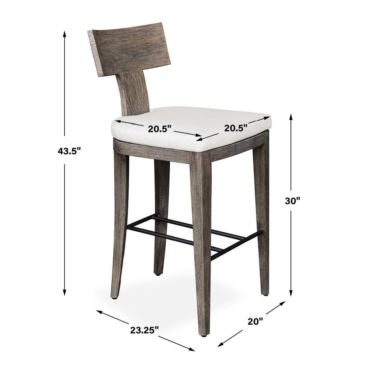 Mahogany T-Shaped Outdoor Bar Stool | Oroa.com