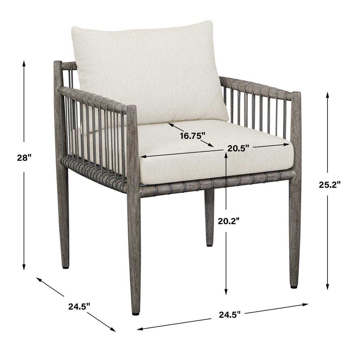 Gray Mahogany Outdoor Dining Chair | Oroa.com