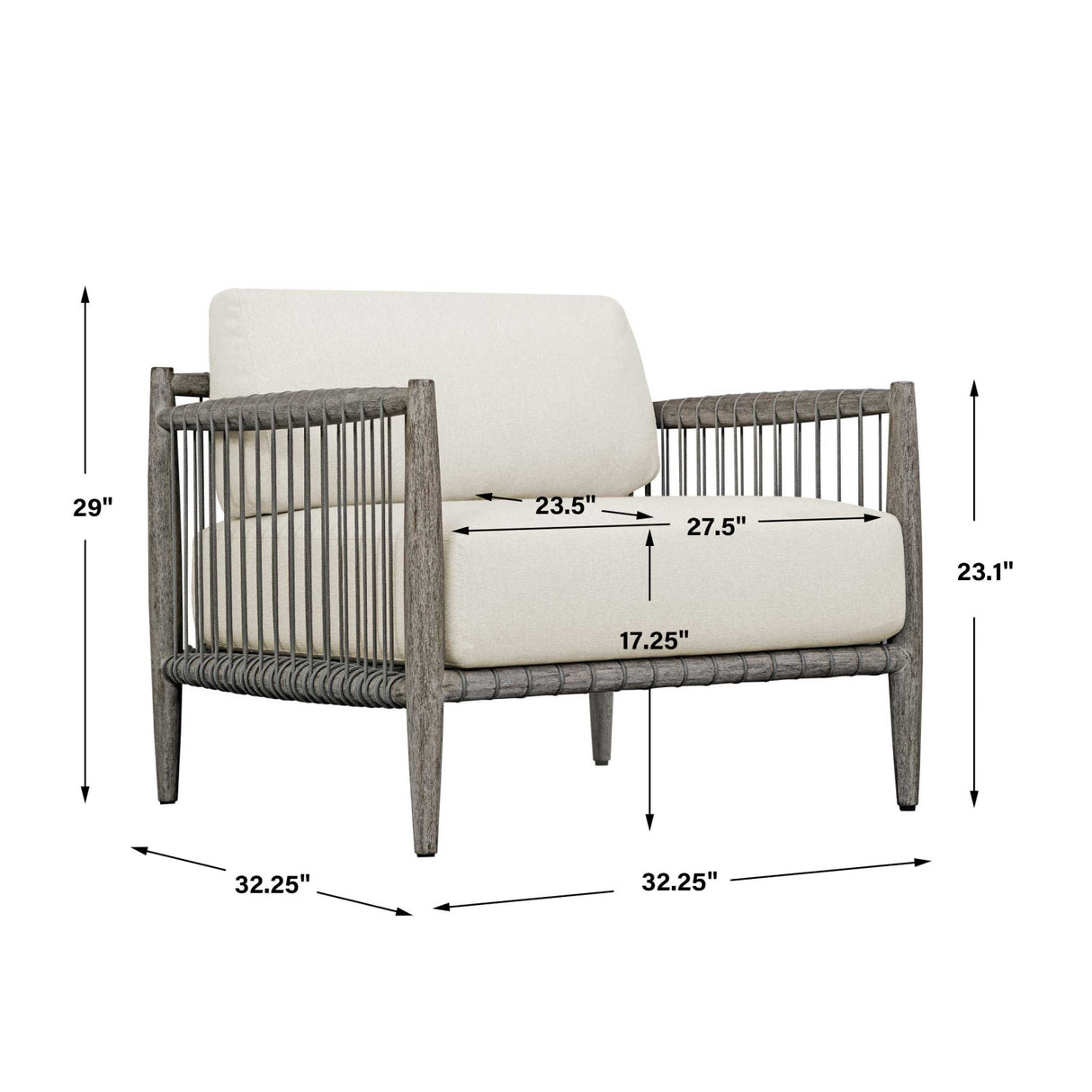 Gray Mahogany Outdoor Lounge Chair | Oroa.com