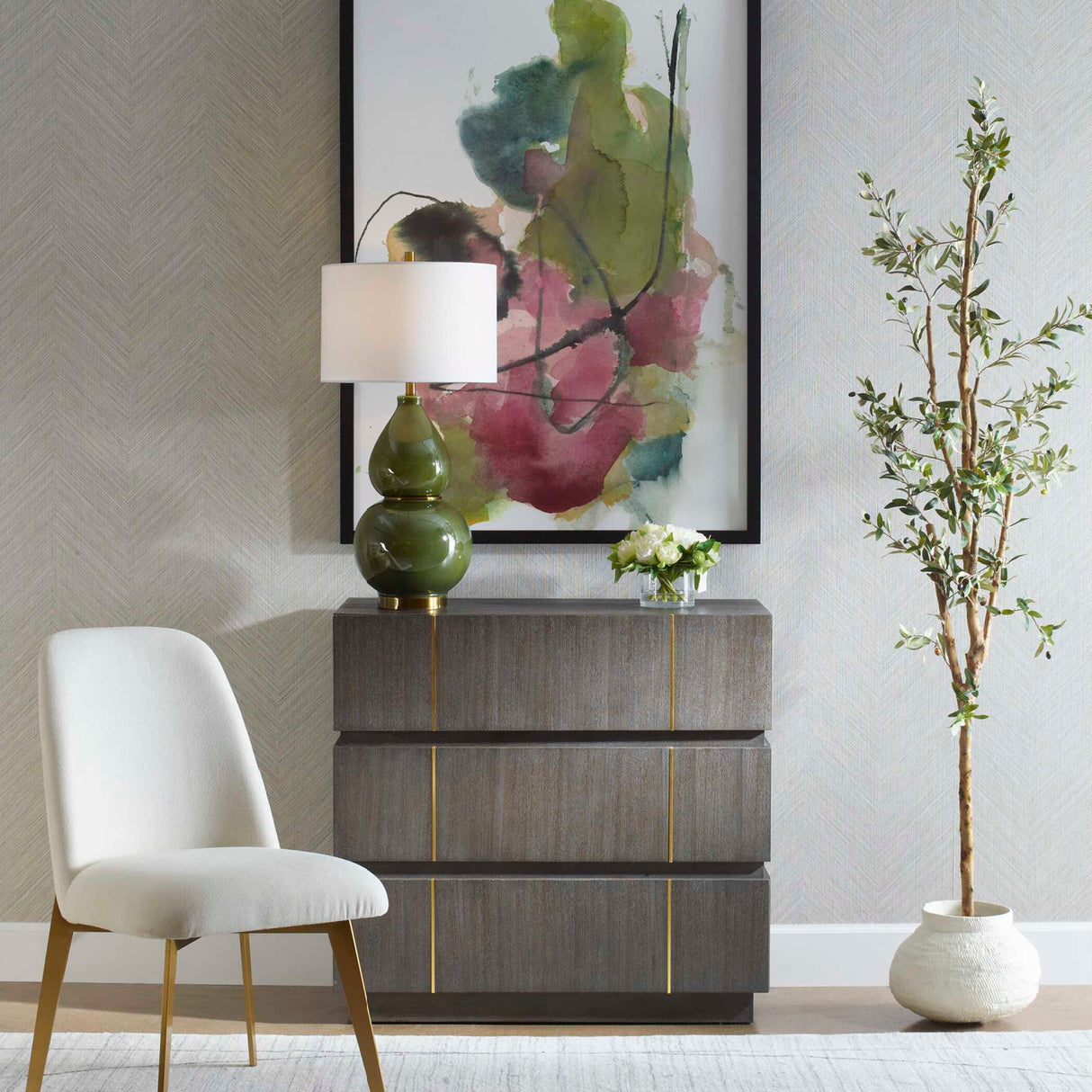 Dark Acacia 3-Drawer Chest | Oroa.com