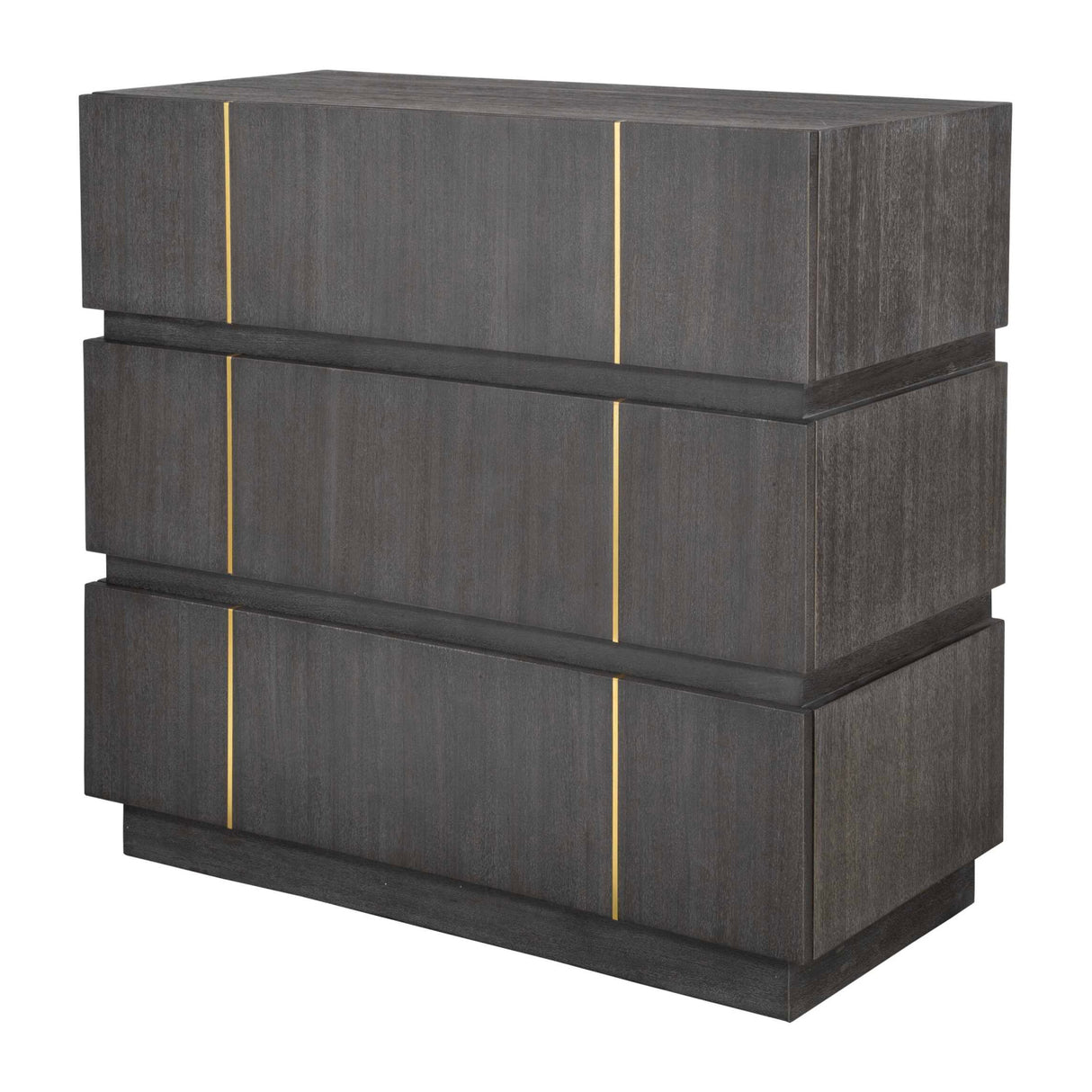 Dark Acacia 3-Drawer Chest | Oroa.com
