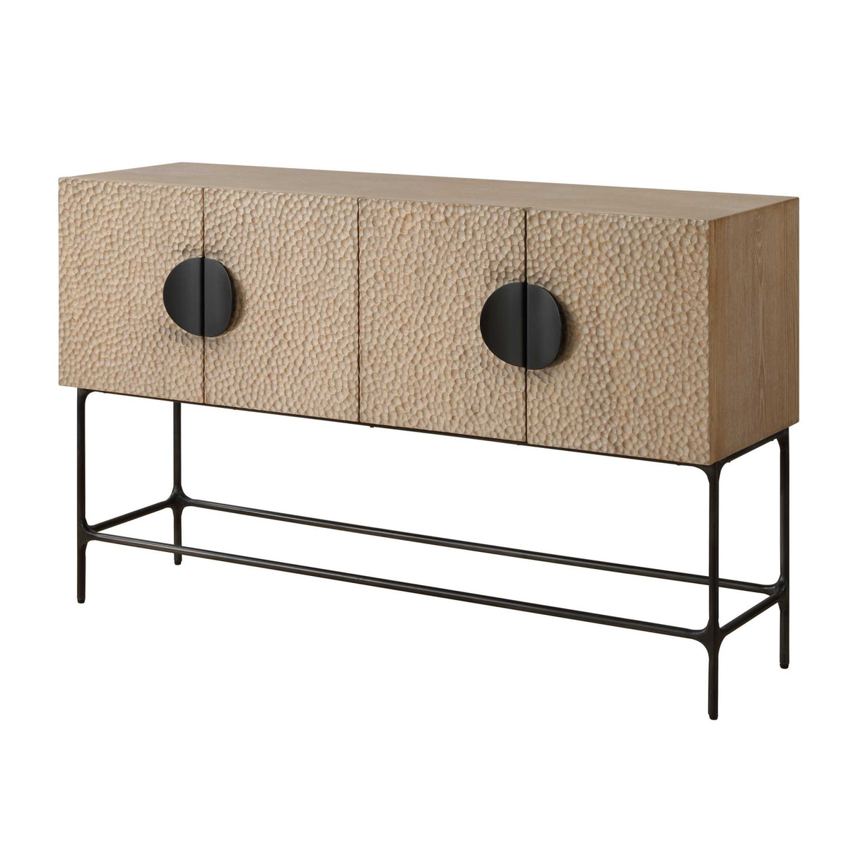 Elm Veneer 4-Door Cabinet | Oroa.com