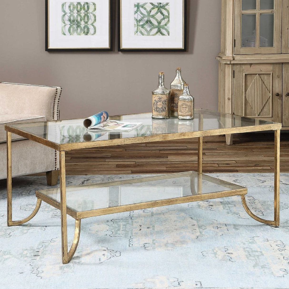 Gold Framed Coffee Table | Oroa.com