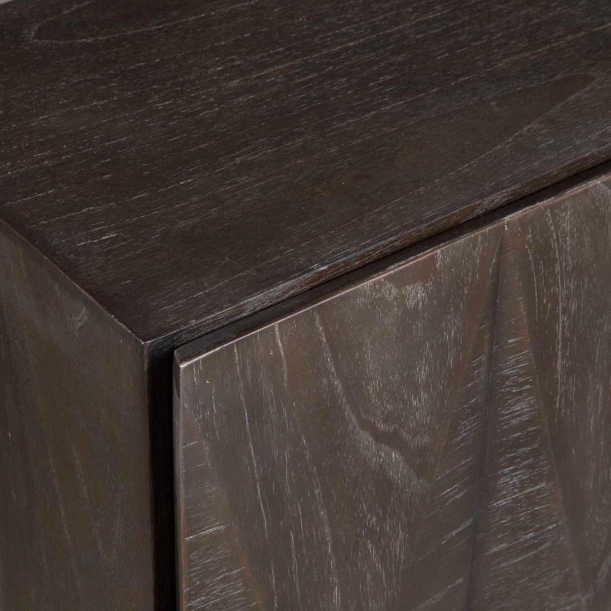 Black Mindi Faceted 2-Door Cabinet | Oroa.com