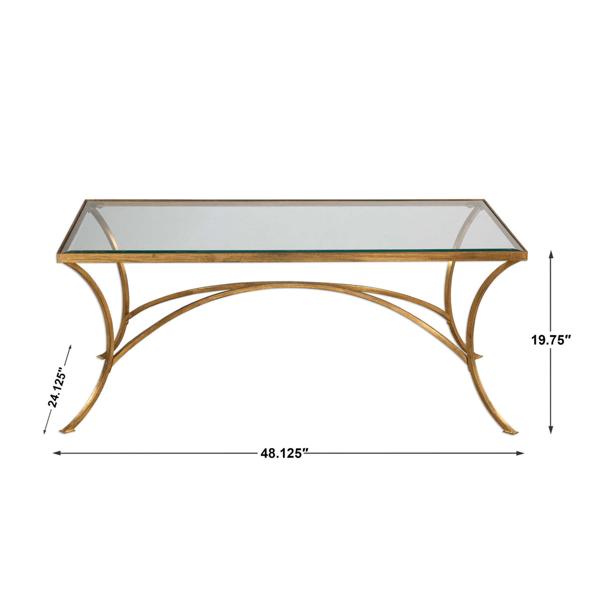 Beveled Tempered Glass Coffee Table | Oroa.com