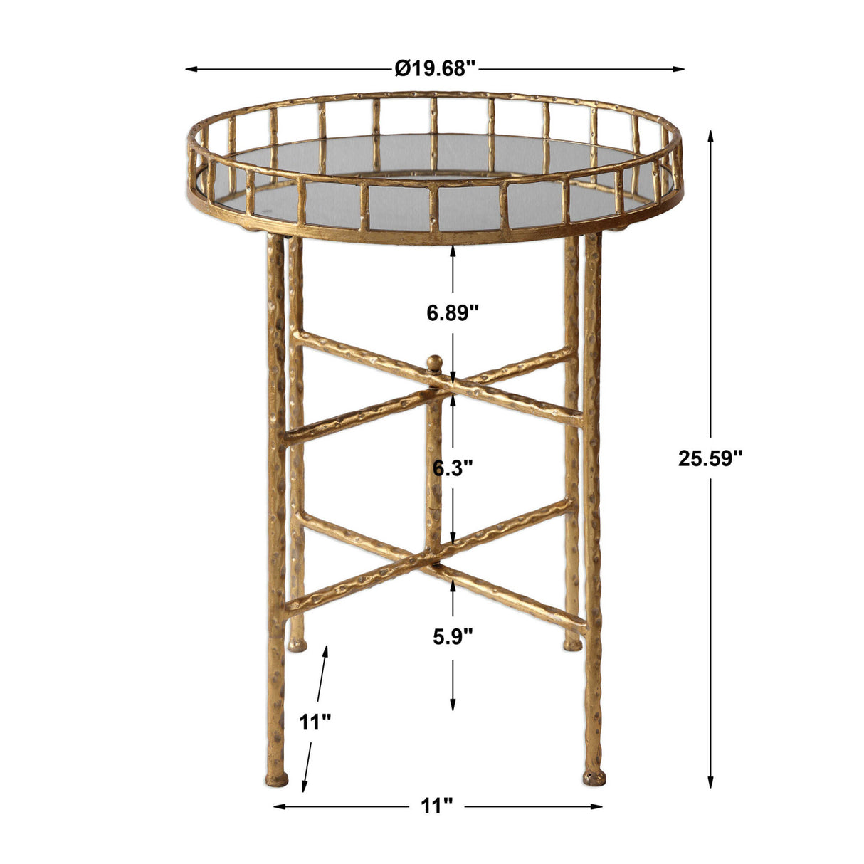 Gold Framed Mirror Accent Table | Oroa.com