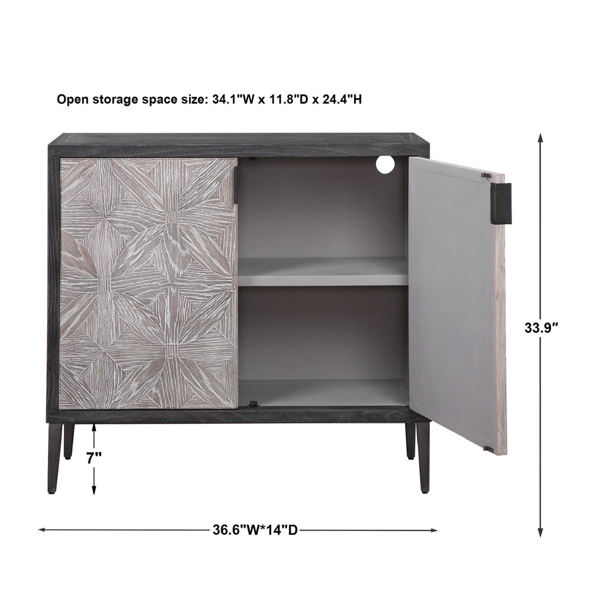 Oak Mosaic 2-Door Cabinet | Oroa.com
