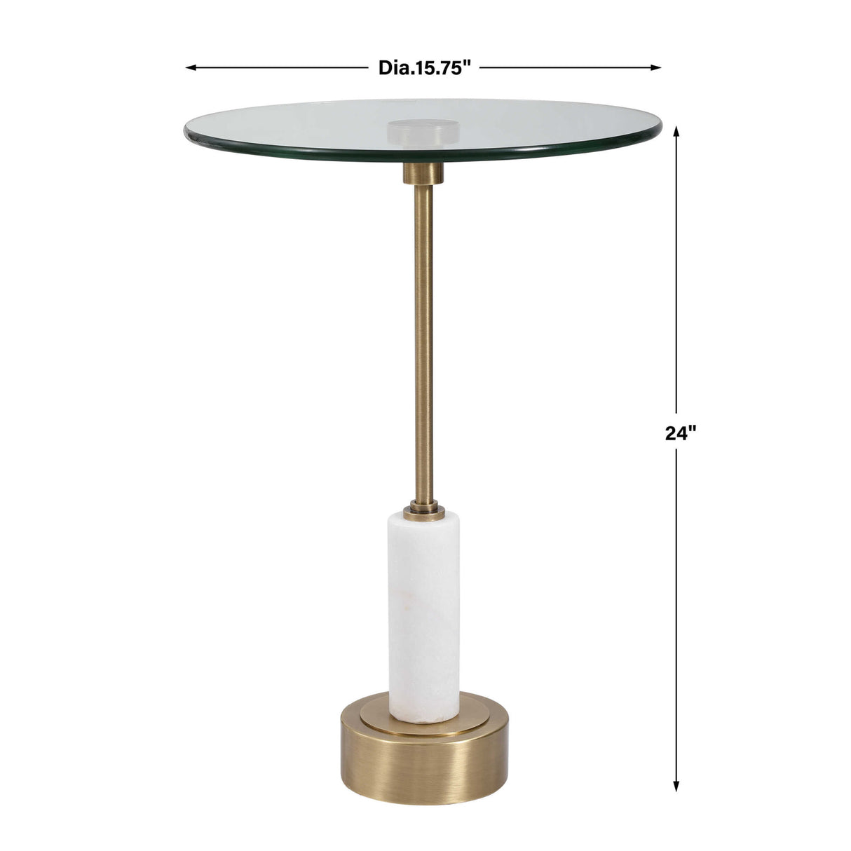 Round Glass Accent Table | Oroa.com