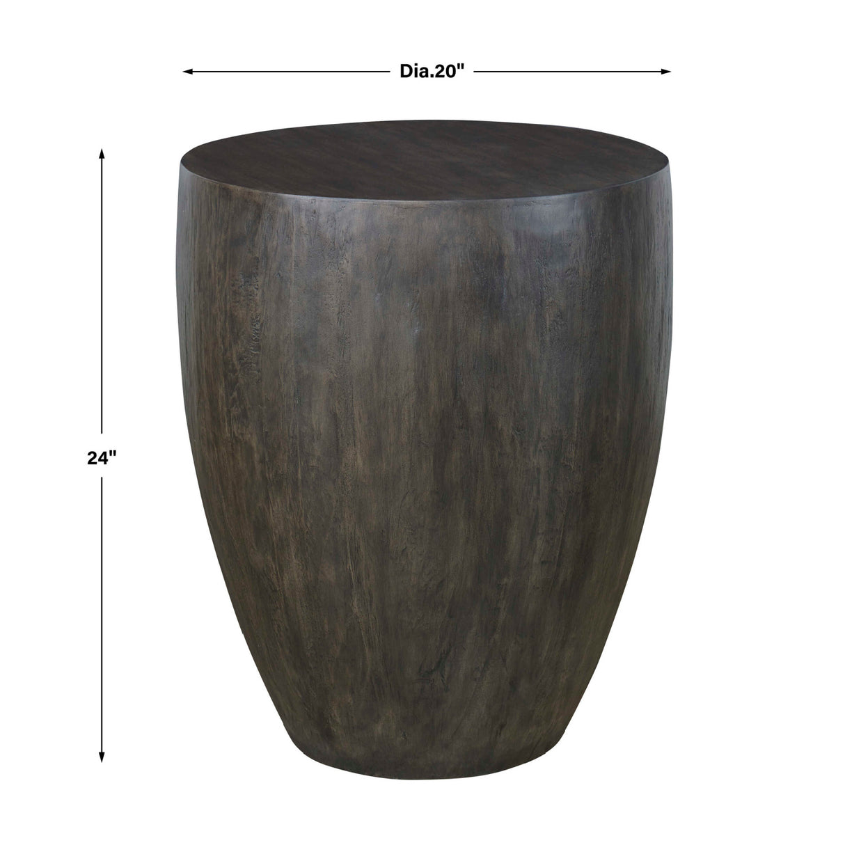 Walnut Finished Round End Table | Oroa.com