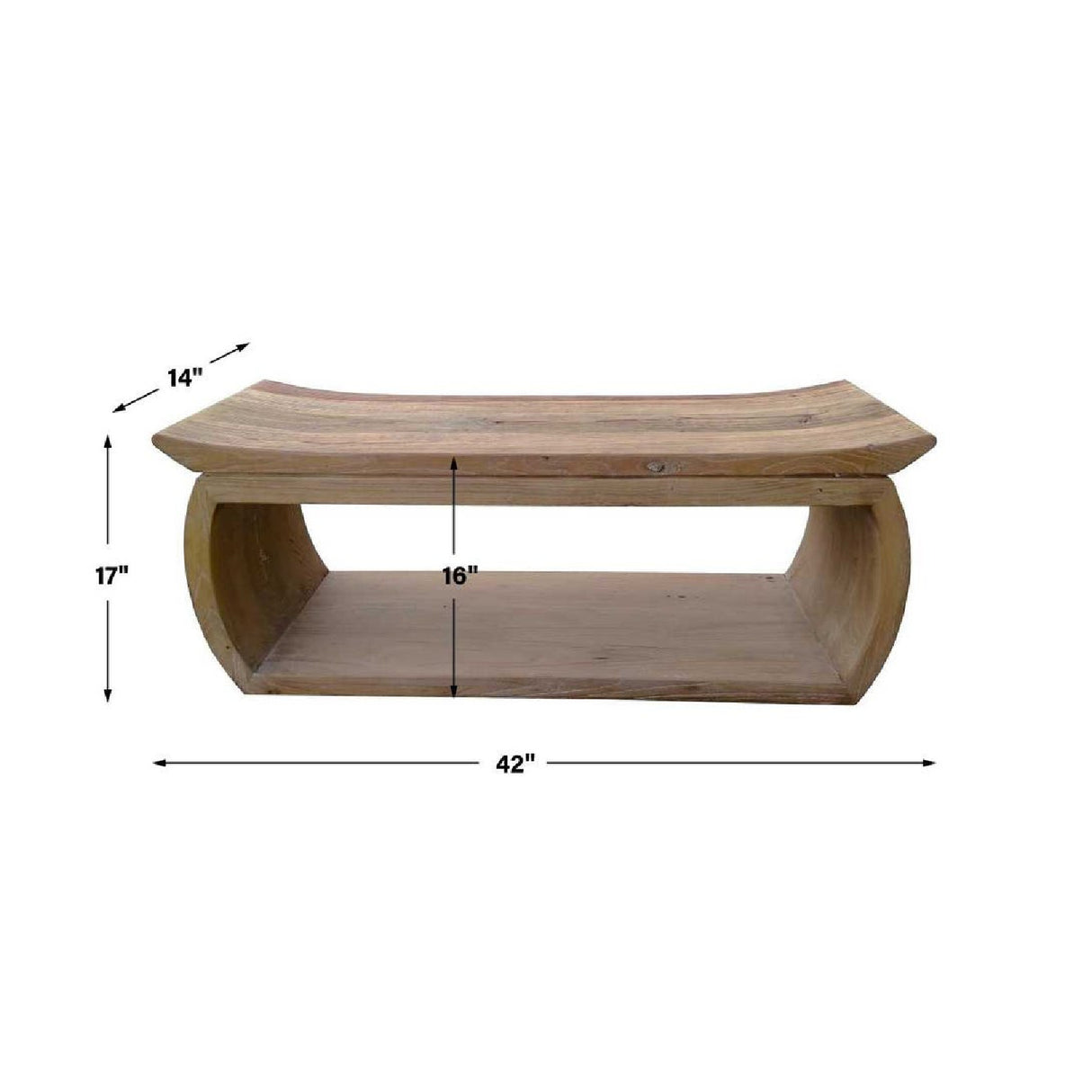 Elm Wood Accent Bench | Oroa.com