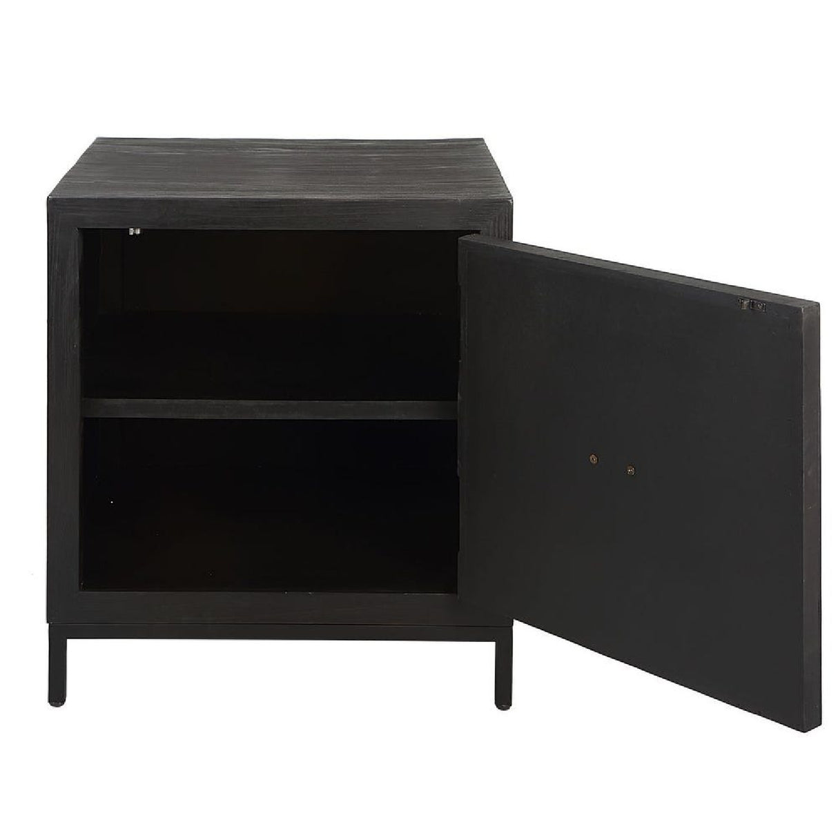 Black Wooden 1-Door Accent Cabinet | Oroa.com