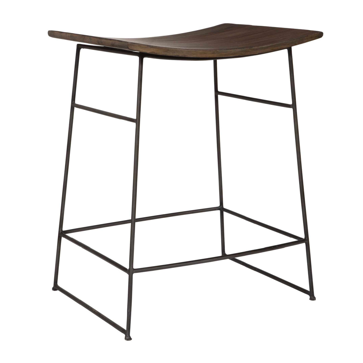 Solid Mango Scooped Counter Stool | Oroa.com