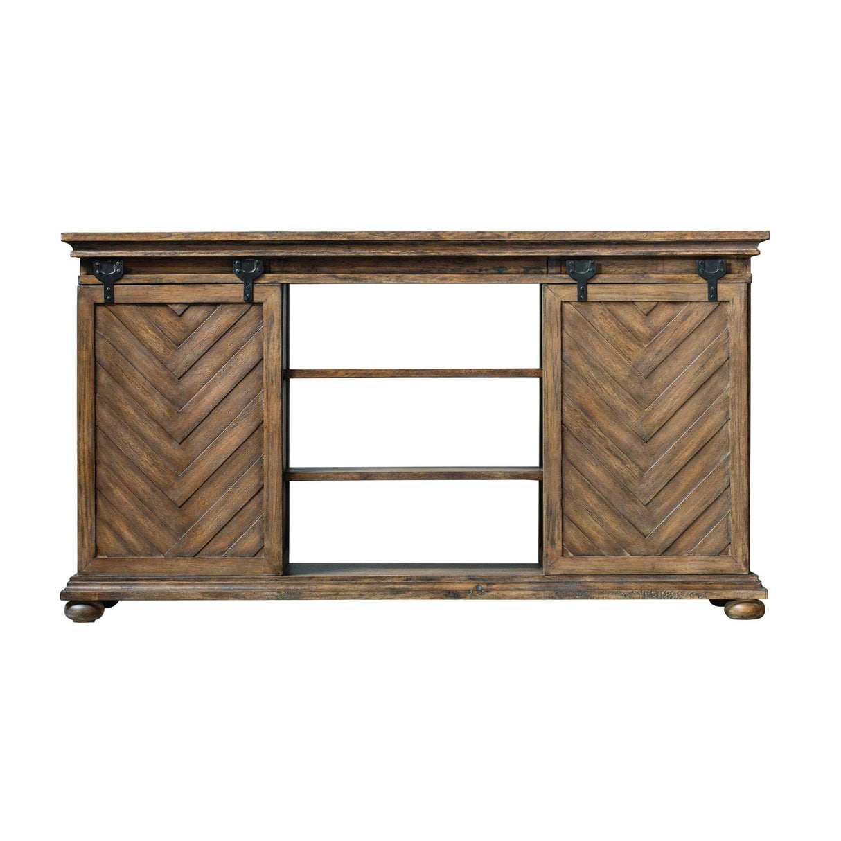 Wooden Chevron Media Console | Oroa.com