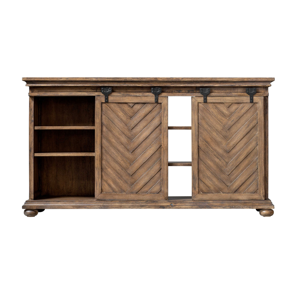 Wooden Chevron Media Console | Oroa.com