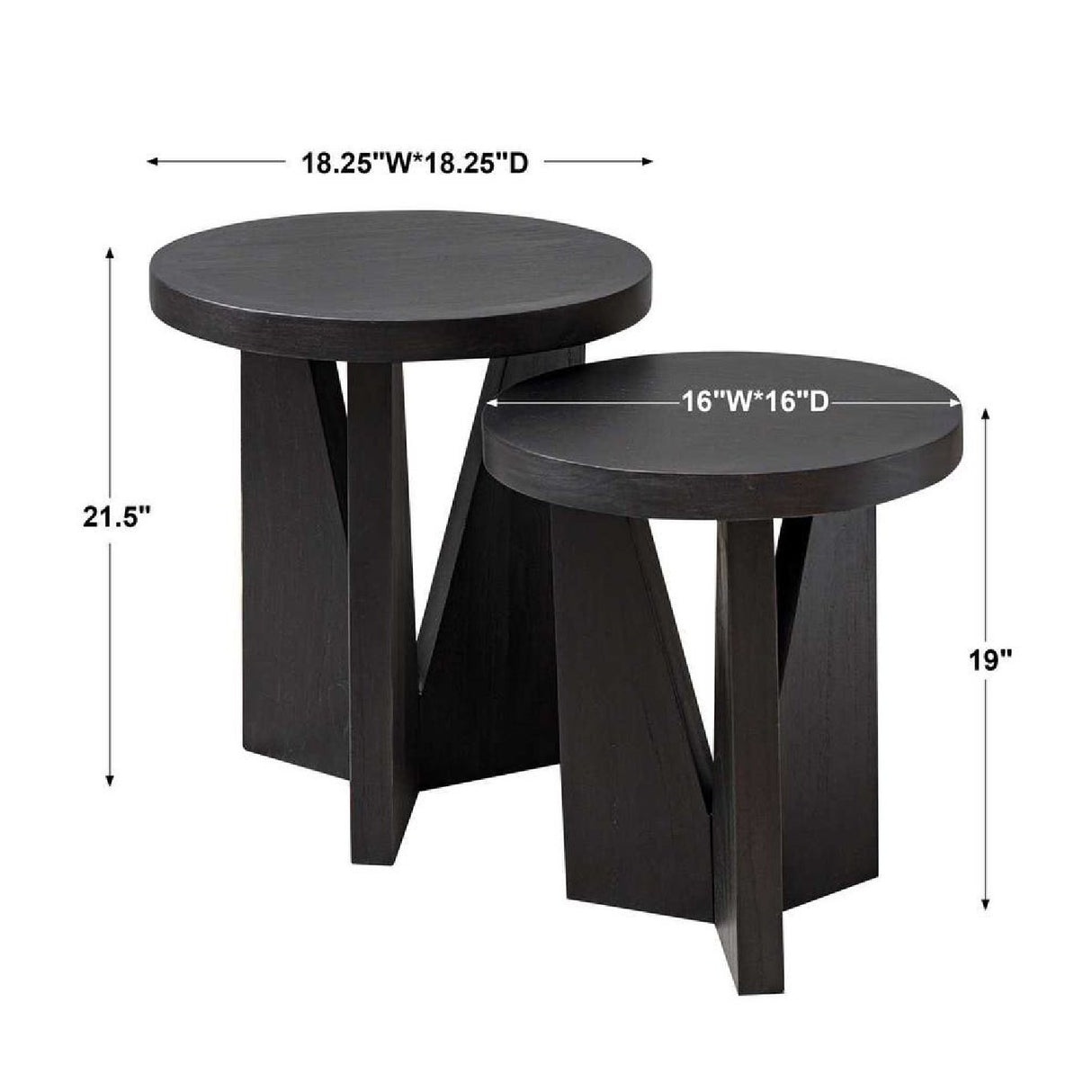 Black Mindi Nesting Tables (2) | Oroa.com