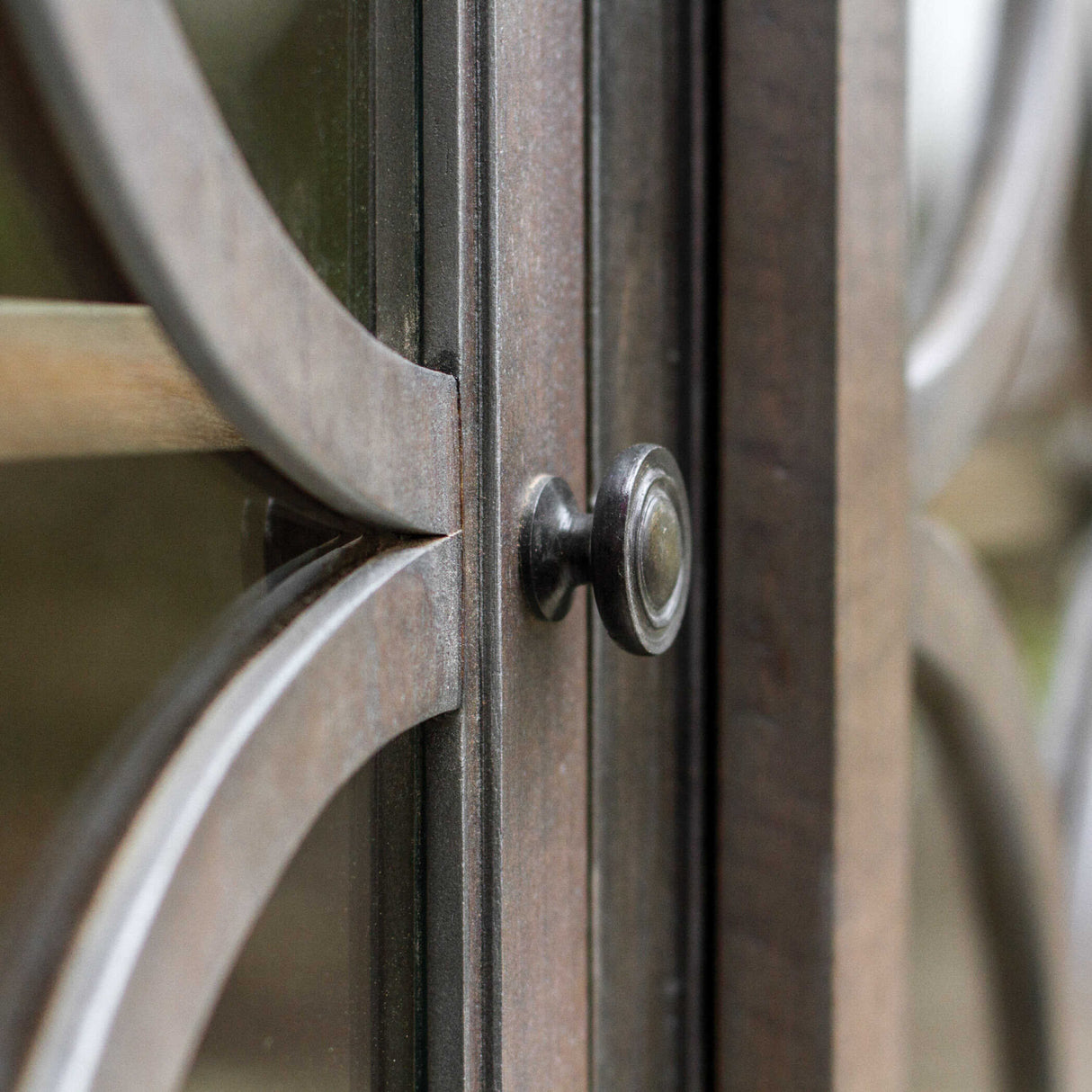 Open-Carved 4-Door Wooden Cabinet | Oroa.com