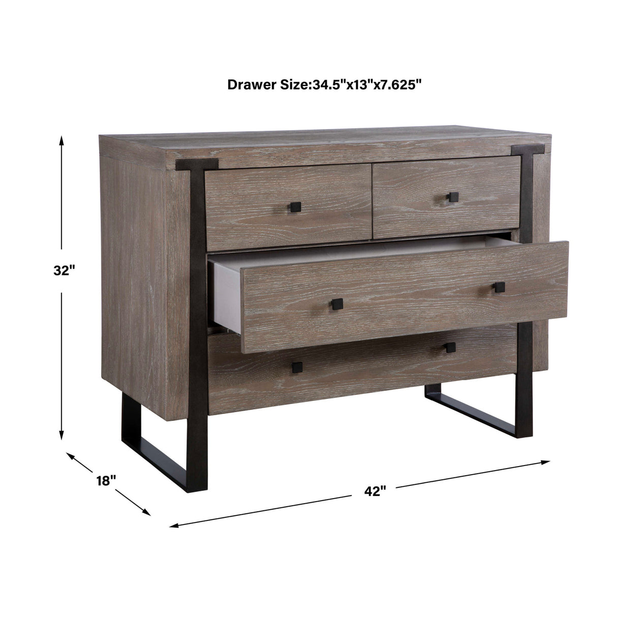 Light Oak 4-Drawer Chest | Oroa.com
