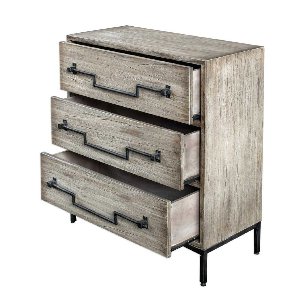 Mango Wood 3-Drawer Accent Chest | Oroa.com
