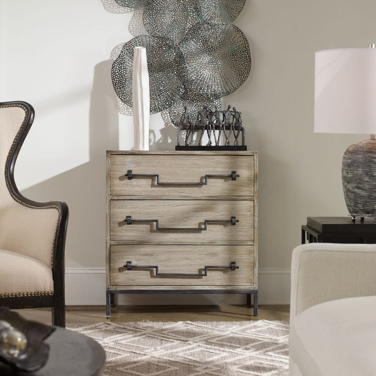 Mango Wood 3-Drawer Accent Chest | Oroa.com