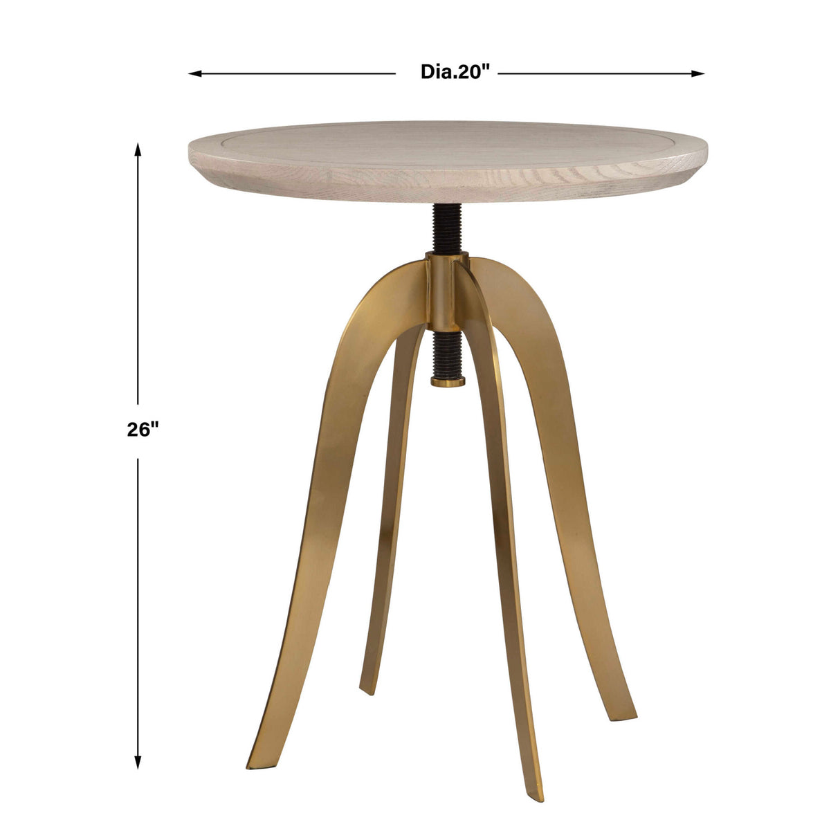 White Oak Adjustable Accent Table | Oroa.com