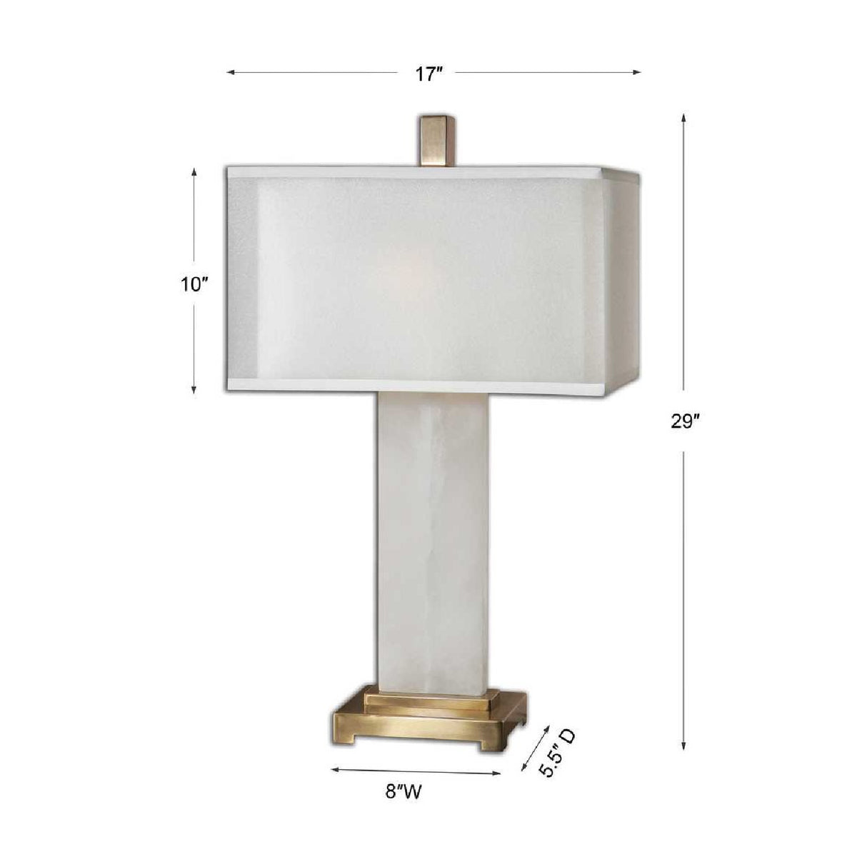 White Alabaster Table Lamp | Oroa.com