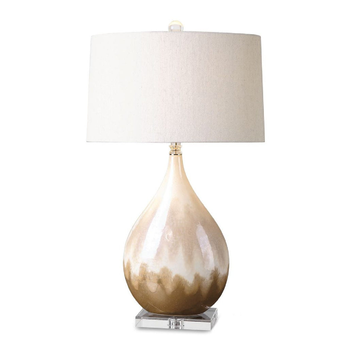 Earth-Toned Glaze Ceramic Table Lamp | Oroa.com