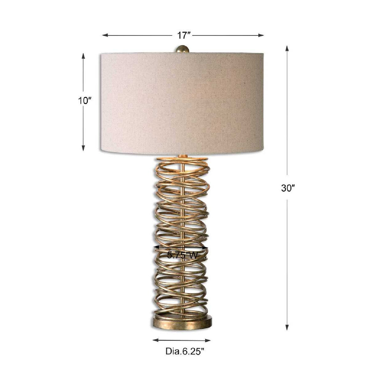 Antique Silver Loops Table Lamp | Oroa.com